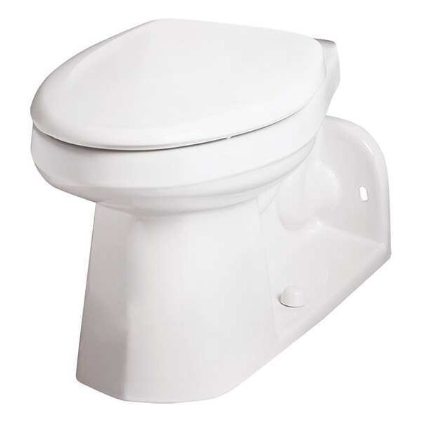 Gerber Toilet Bowl, 1.28 gpf, Pressure Assist Tank, Floor Mount, Elongated, White HE21374 Zoro