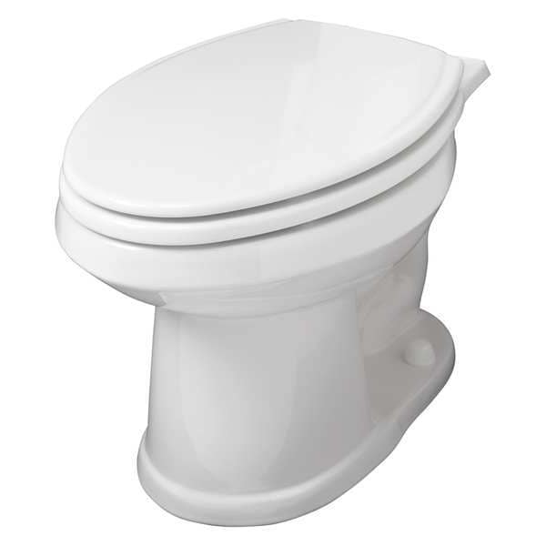 Gerber Toilet Bowl, 1.6 gpf, Gravity Fed, Floor Mount, Elongated, White 21128 Zoro