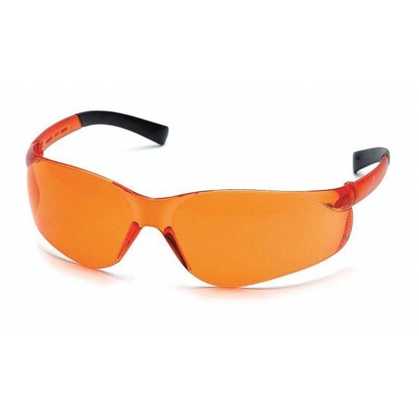 Pyramex Safety Glasses, Orange Polycarbonate Lens, ScratchResistant S2540S Zoro
