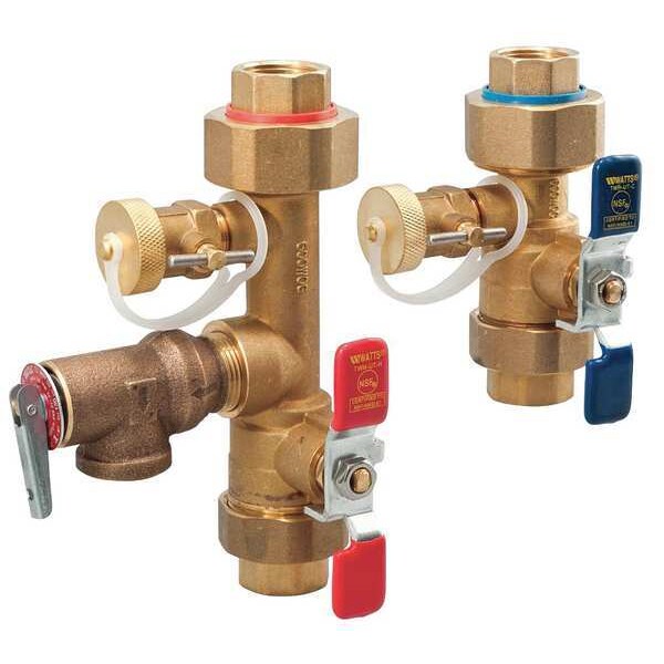 Watts Tankless Water Heater Valve Set, 3/4 in. LFTWHUTHCNRV Zoro