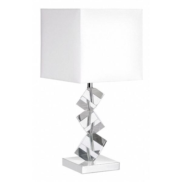 RADIONIC HI TECH Table Lamp,Testoran,21" (TL_601TPCWH_RHT) Zoro