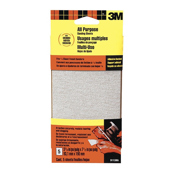 3M Adhesive Backed Sandpaper 9113DCNA, PK40 9113DCNA Zoro