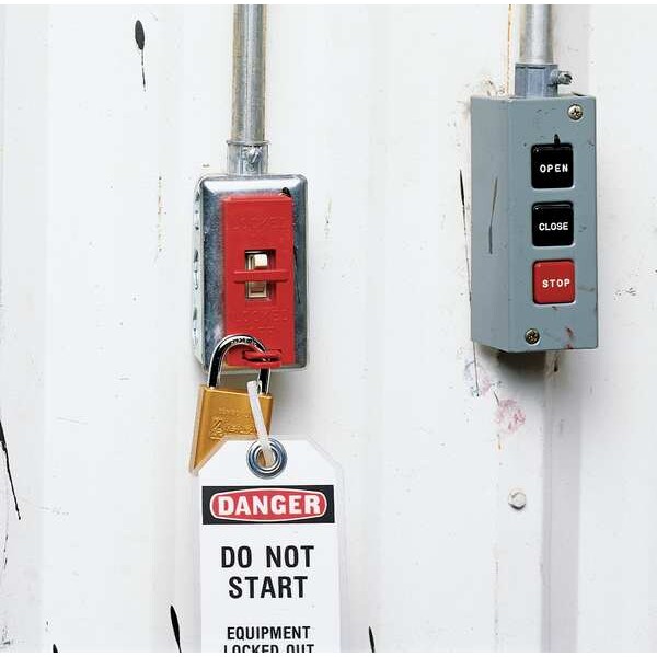 thumbnail image 2 of Brady Universal Wall Switch Lockout – 65696 – Red – Padlockable Safety Device 2 of 6