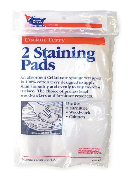 Zoro Select Terry Covered Staining Pad, 4-1/2In., PK2 2AJT5