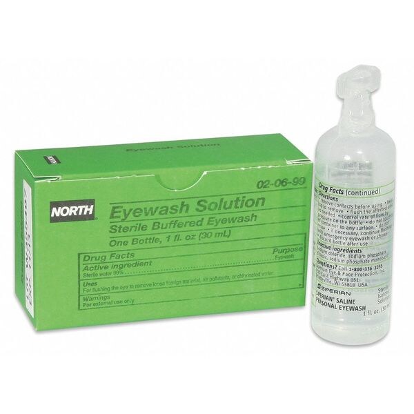 Honeywell North Buffered Eyewash, Bottle, 1 oz. 020699 Zoro