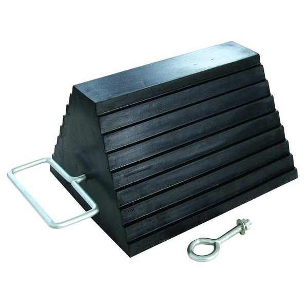 Zoro Select 2A092 20.39 Chock, Wheel, 8 In D, Black