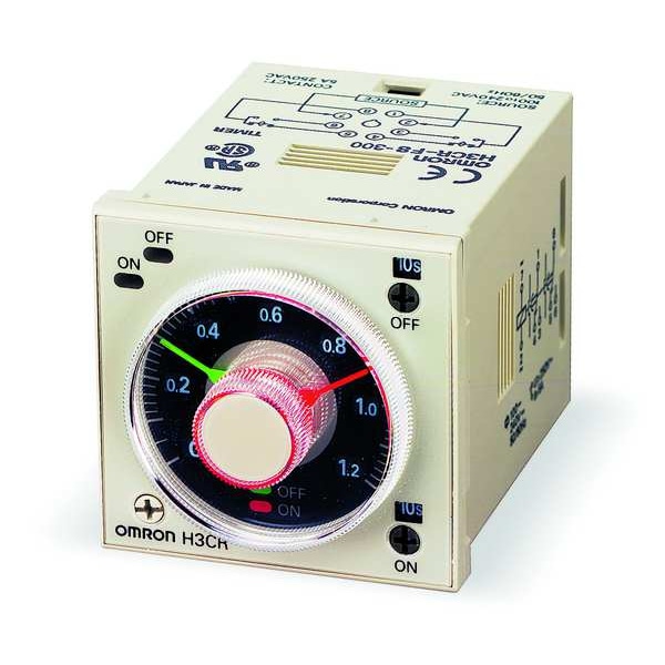 Omron Time Delay Relay, 120VAC, 5A, DPDT, Socket H3CRF8AC100240/DC100