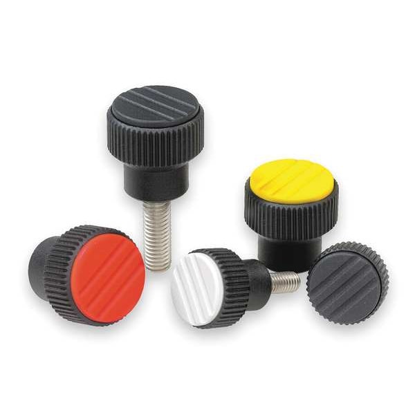 Kipp Knurled knob, plastic, black, 10-32 x 10 mm, steel K0247.1A1X10