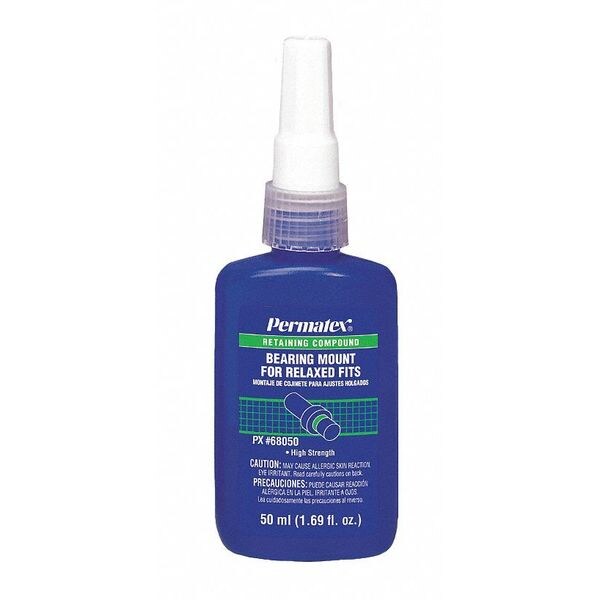 Permatex Retaining Compound, Hi Strength, 50mL Btl 68050 Zoro