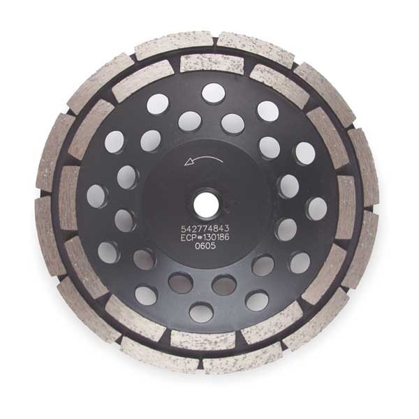 Husqvarna Segment Cup Wheel, Diamond, Dbl, 7x5/8-7/8 LW2-6