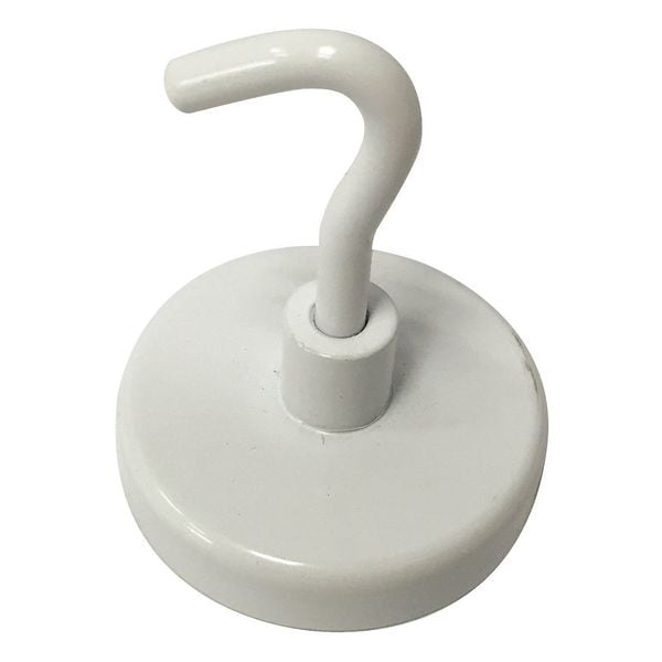 Zoro Select Magnetic Hook, White, 14 Lb, PK2 3DXY9 | Zoro