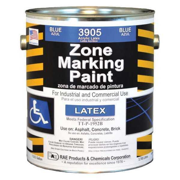 Rae Traffic Zone Marking Paint, 1 gal., Handicap Blue, Latex Acrylic