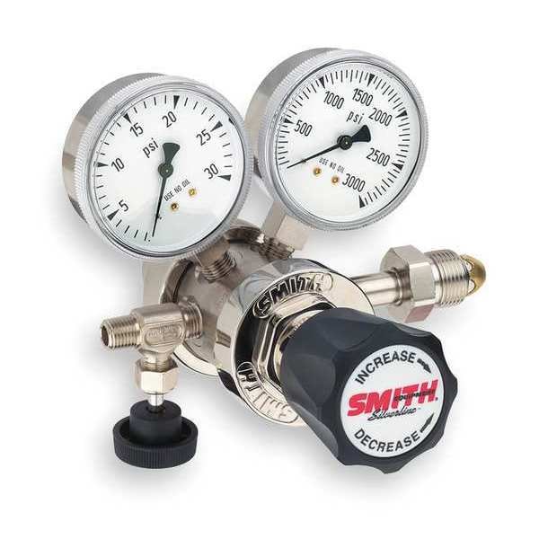 Smith Equipment High Purity Gas Regulator, Two Stage, CGA-580, 0 to 15 psi, Use With: Argon, Helium, Inert, Nitrogen 220-4109