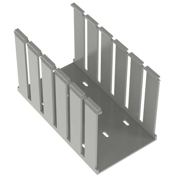 【STEEL DUCT RAIL】-GENERAL- Panduit Wire Duct, Wide Slot, Gray, 4.25 W x 5 D G4X5LG6 | Zoro