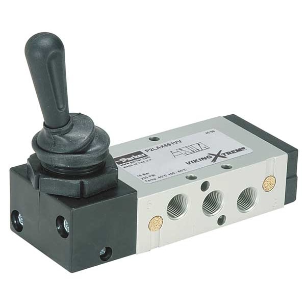 Parker Manual Air Control Valve, 4Way, 1/8In NPT P2LAX89111 Zoro