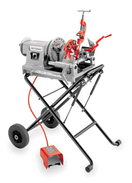 Ridgid Pipe Threading and Cutting Machines, 1/8 in to 2 in, Rod: 1/4 in to 2 in Bolt: 1/4 in to 2 in 300 Compact Kit