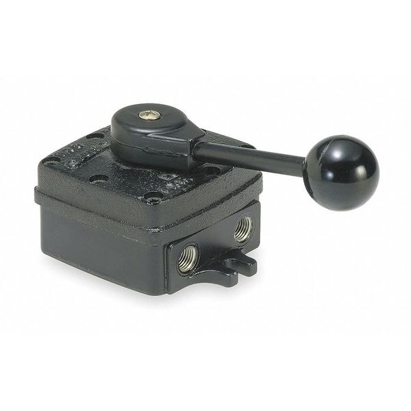 Speedaire Manual Air Control Valve, 4Way, 1/4In NPT 3FFF4 Zoro