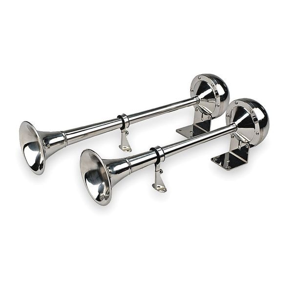 Wolo Dual Trumpet Horn, Electric, 4 In W, 116 dB 120 Zoro