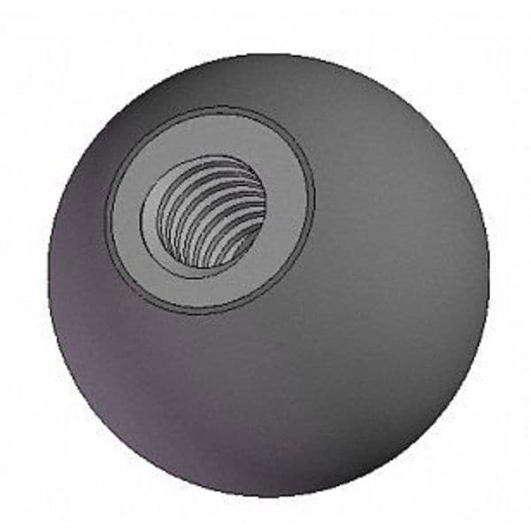 Innovative Components Ball Knob Soft Touch, 5/16-18 Thread Size, 1.125"L, Steel GN5C----B2S--22