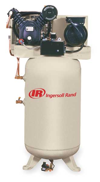 Ingersoll-Rand Electric Air Compressor, 2 Stage, 24 cfm 2475N7.5-P-200/3