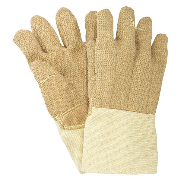 National Safety Apparel Heat Resist Gloves, Brown, PBI/Kevlar, PR G51PBRW13714