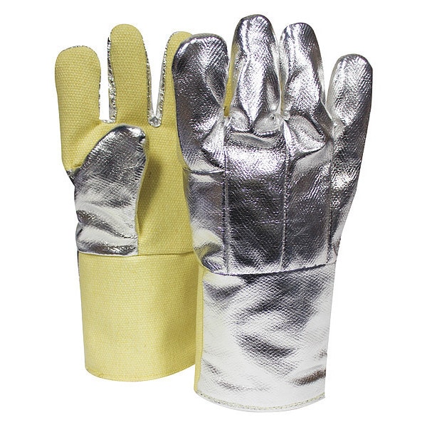 National Safety Apparel Heat Resistant Gloves, Silver/Yellow