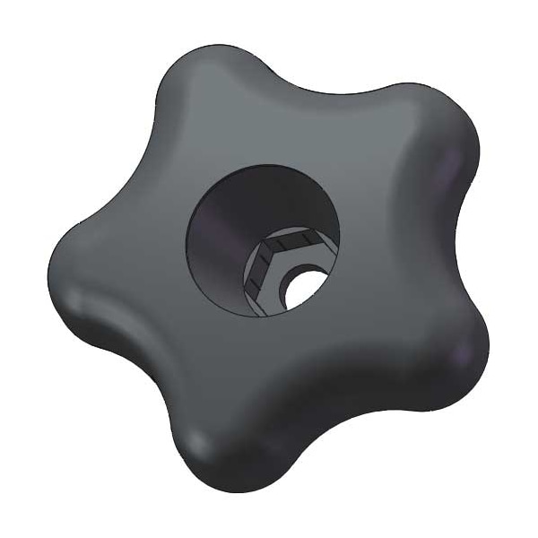 Innovative Components Snap Lock Star Knob, M10 Thread Size, 21/4" Dia