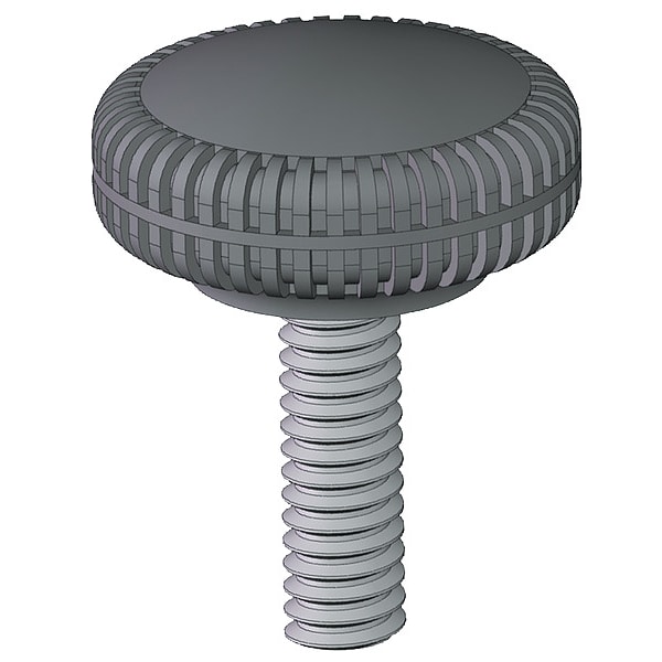 Innovative Components Knurled Knob, 8-32 Thread Size, 5/8"L, Zinc Plated GN820625K1--N22