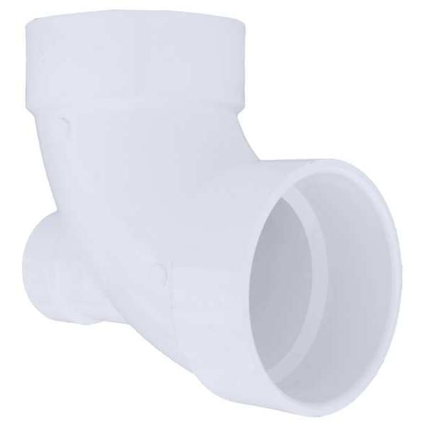 Zoro Select PVC 90 Degree Low Heel Inlet Elbow, Hub, 4 in x