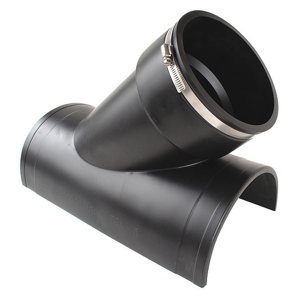 Zoro Select Flexible Tap Saddle Wye, For Pipe Size 6
