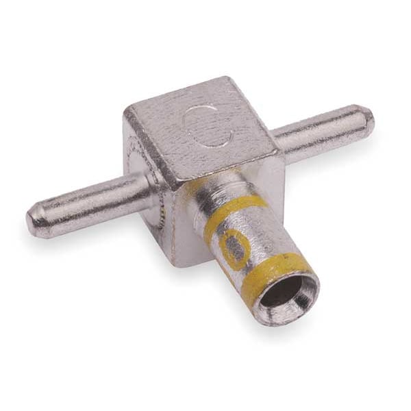 Abb Installation Products Tee Connector, Male, 12 to 10 AWG, Yellow TEE1210