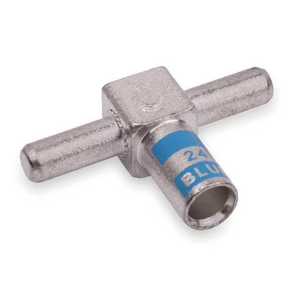 Abb Installation Products Tee Connector, Male, 6 AWG, Blue TEE6