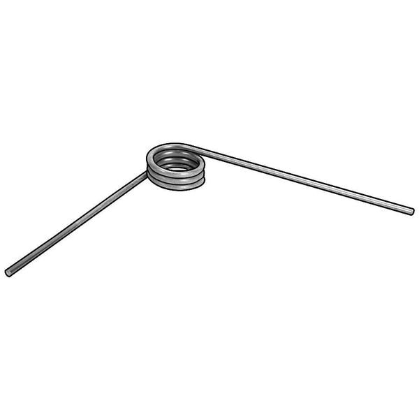 Zoro Select Torsion Spring, 90 Deg, 0.288OD, PK6, Finish