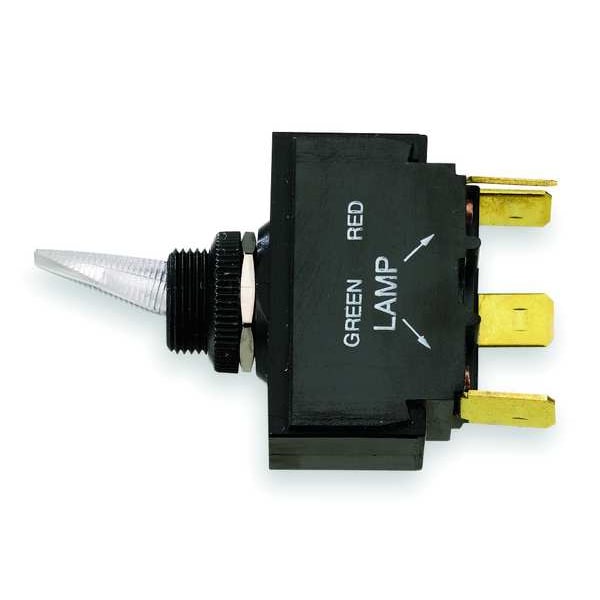 Hubbell M11LRGSP Lighted Toggle Switch,SPST,1/4 in.