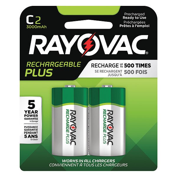 Rayovac Precharged Recharg. Battery, C, NiMh, PK2 PL714-2 GENE