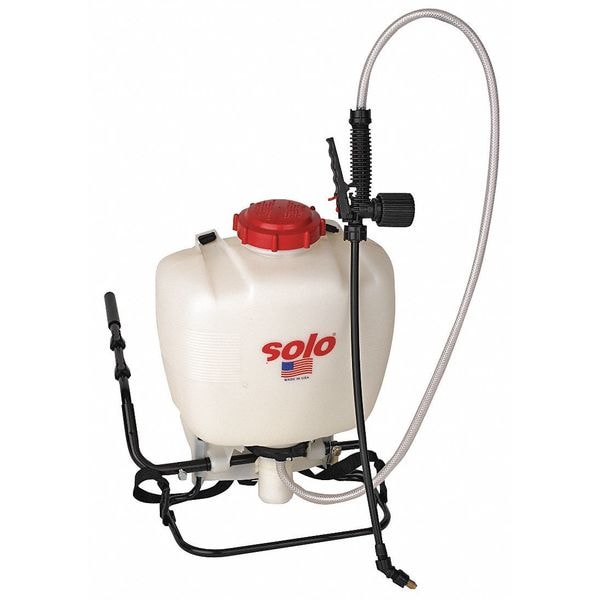 Solo 4 gal. Backpack Sprayer, Polyethylene Tank, 90 psi Max Pressure