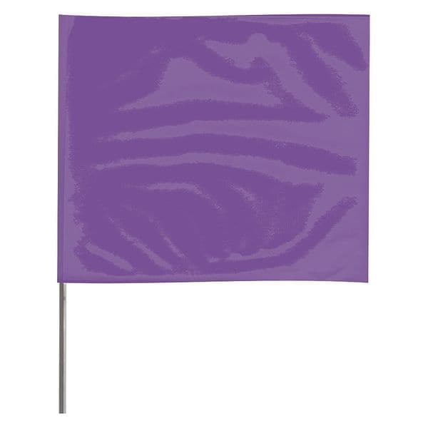 Zoro Select Marking Flag, Purple, Blank, Vinyl, PK100 4530PP-200