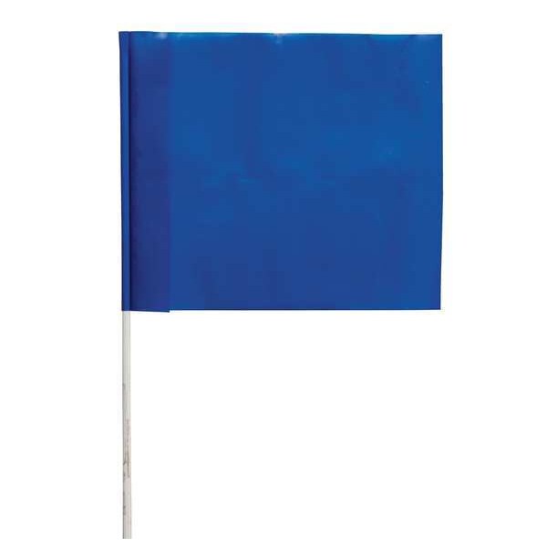 Presco Marking Flag, Blue, Blank, PVC, PK100 F4524B200 Zoro