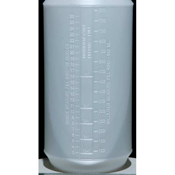 130296 32 oz. White/Green, HDPE Trigger Spray Bottle, 3 Pack