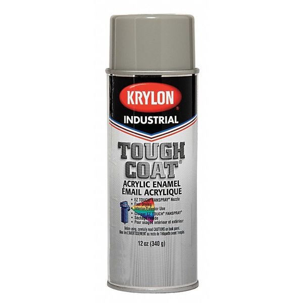 Krylon Industrial Spray Paint, Gray, Gloss, 12 oz. A00326 Zoro