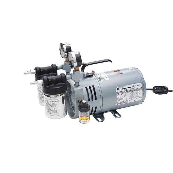 vaqtaux バニ Gast Vacuum Pump, Rotary Vane, 1/4 HP, 26 In HG 0523-V4-G588NDX | Zoro