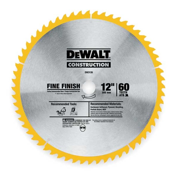 Dewalt 12" Construction Miter Saw Blades DW3126