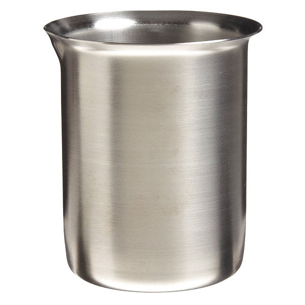Zoro Select Beaker, Stainless Steel, Low Form, 600 mL / 10
