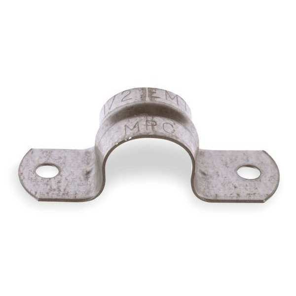 Zoro Select Two Hole Conduit Strap, Steel, Size 1-1/4", PK50 3LV32