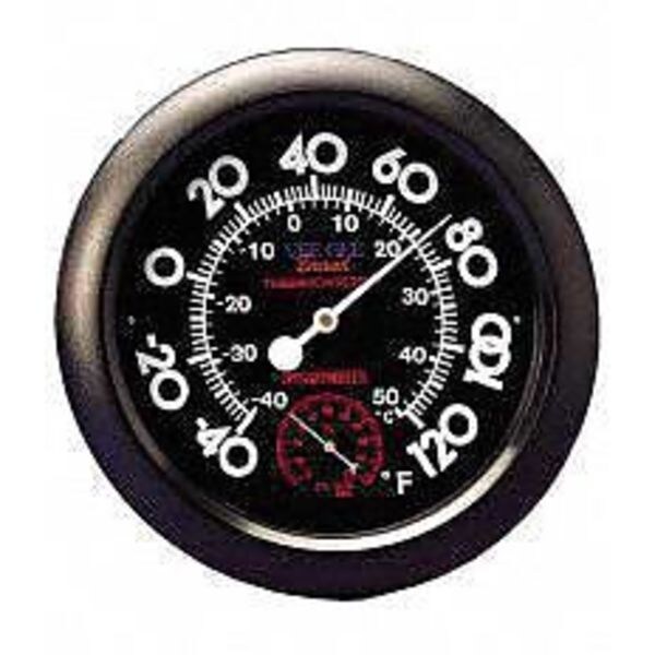Zoro Select Indoor Analog Hygrometer, 40 to 120 F 3LYY4 Zoro