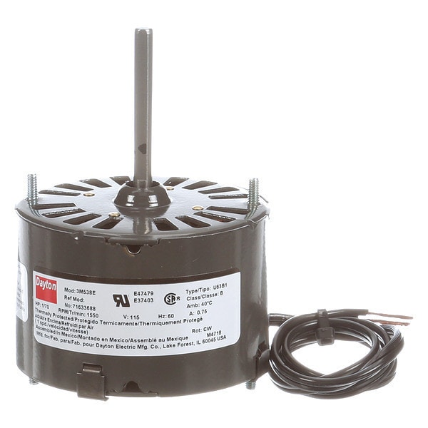 Dayton HVAC Motor, 1/70 HP, 1550 rpm, 115V, 3.3 71633688M