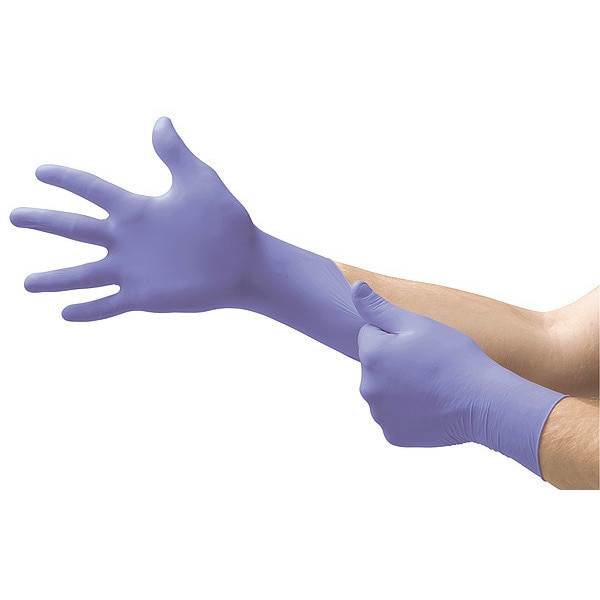 Ansell Exam Gloves with Advanced Barrier Protection, Nitrile, Powder Free, Violet Blue, L, 100 PK SU-690-L