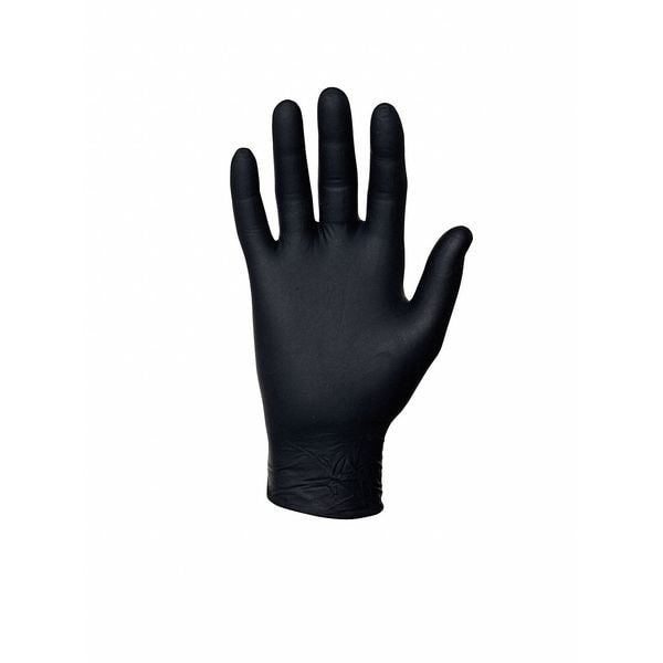 Ansell Exam Gloves, Nitrile, Powder Free, Black, L, 100 PK MK-296-L