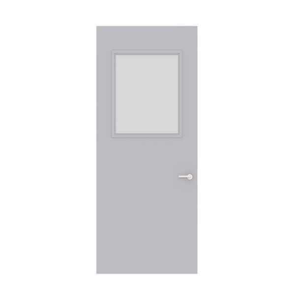 Porta-King Swing In-Plant Office Door, 84 in H, 36 in W, Gray HMDVK1 GRAY