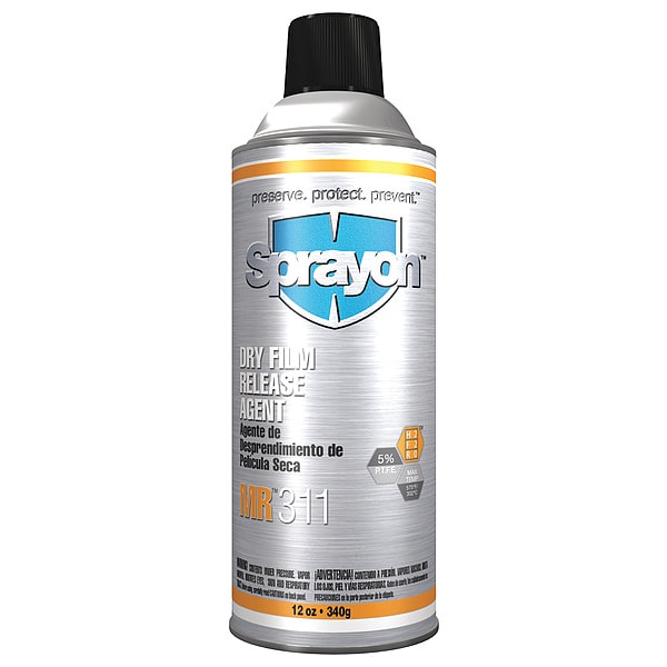 Sprayon Dry Film Release Agent P.T.F.E., 12 oz. SC0311000 Zoro